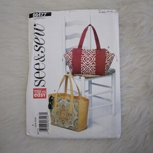BUTTERICK B6477 EASY Zipper Top Bags In 2 Styles. YES! It's EASY